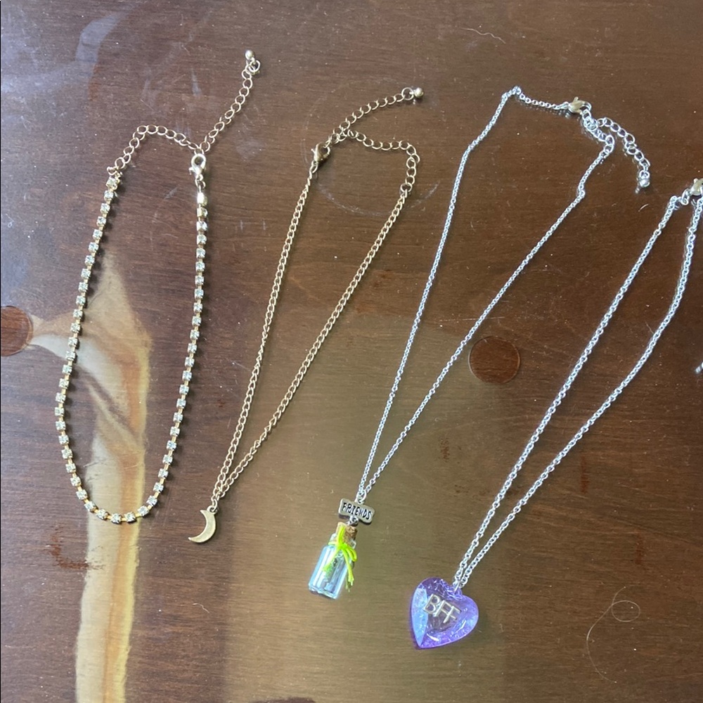 Gold and Silver Necklace Set